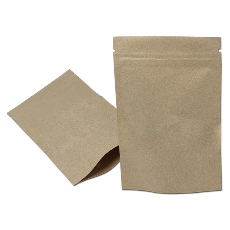 100Pcs Brown Kraft Paper Zip Lock Bag Reusable Tea Powder Nuts Package Bags Grocery Food Storage Bags
100Pcs Brown Kraft Paper Zip Lock Bag Reusable Tea Powder Nuts Package Bags Grocery Food Storage Bags