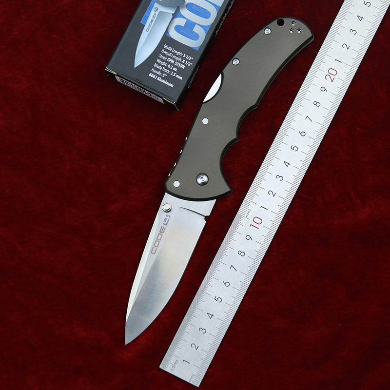 New Cold Steel Code 4 Mark S35VN Blade Aluminum Handle Outdoor Tactical Camp Hunt Survival EDC Tool Pocket Kitchen Folding Knife
New Cold Steel Code 4 Mark S35VN Blade Aluminum Handle Outdoor Tactical Camp Hunt Survival EDC Tool Pocket Kitchen Folding Knife