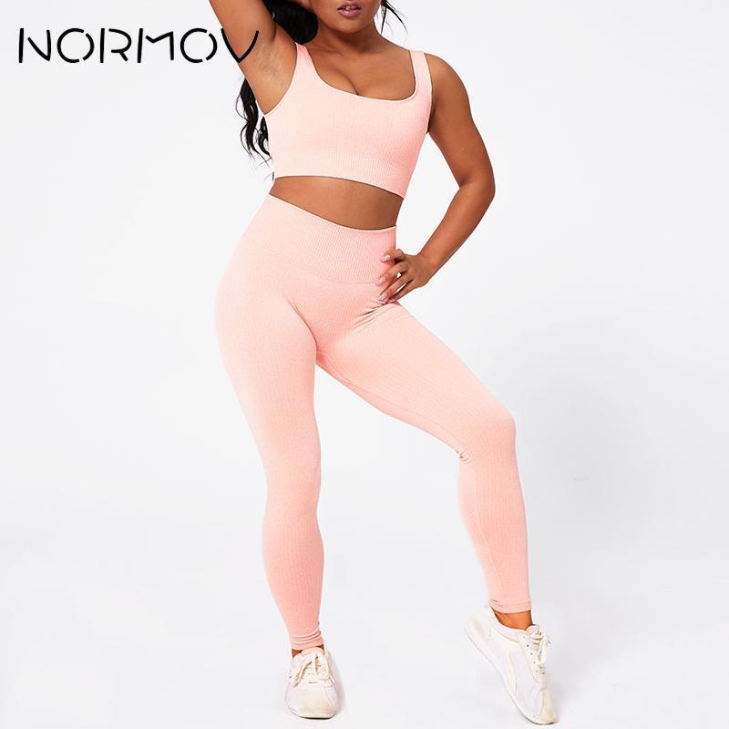 NORMOV Women 2 Piece Set Seamless Slim Yoga Set Short Crop Top And High Waisted Leggings Women Gym Ropa Deportiva Mujer1, Black
NORMOV Women 2 Piece Set Seamless Slim Yoga Set Short Crop Top And High Waisted Leggings Women Gym Ropa Deportiva Mujer1, Black