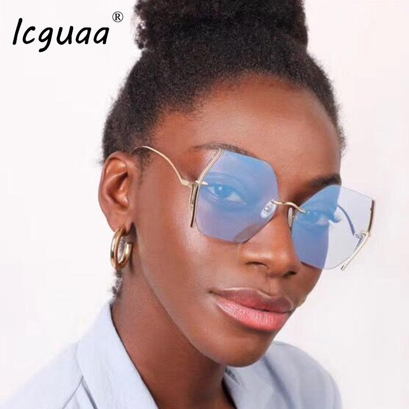 New Irregular Rimless Sunglasses 2020 Women Brand Designer Oversized Gradient Blue Black Sun Glasses New Style Shades UV400
New Irregular Rimless Sunglasses 2020 Women Brand Designer Oversized Gradient Blue Black Sun Glasses New Style Shades UV400