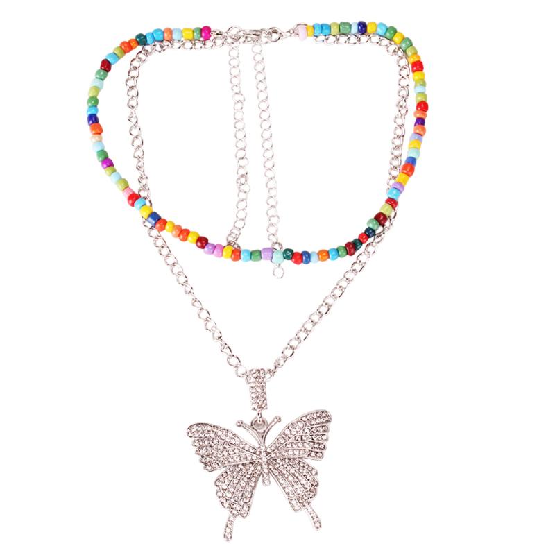 2020 Women Necklace Fashion Rhinestone Butterfly Bead Necklace Chain Necklaces Pendants for Women Multi Layer Jewelry Collar
2020 Women Necklace Fashion Rhinestone Butterfly Bead Necklace Chain Necklaces Pendants for Women Multi Layer Jewelry Collar