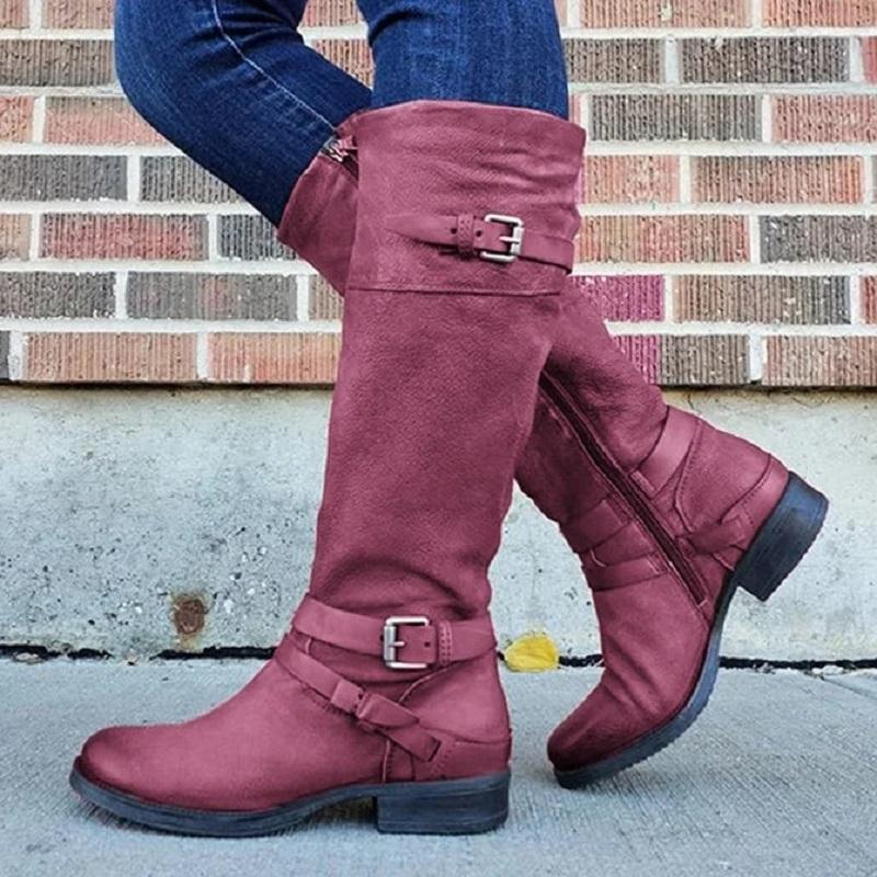Women Riding Boots Autumn Winter Faux Leather Low Heels Platform Knee High Long Boots Bukle Strap Vintage Ladies Shoes, Brown
Women Riding Boots Autumn Winter Faux Leather Low Heels Platform Knee High Long Boots Bukle Strap Vintage Ladies Shoes, Brown