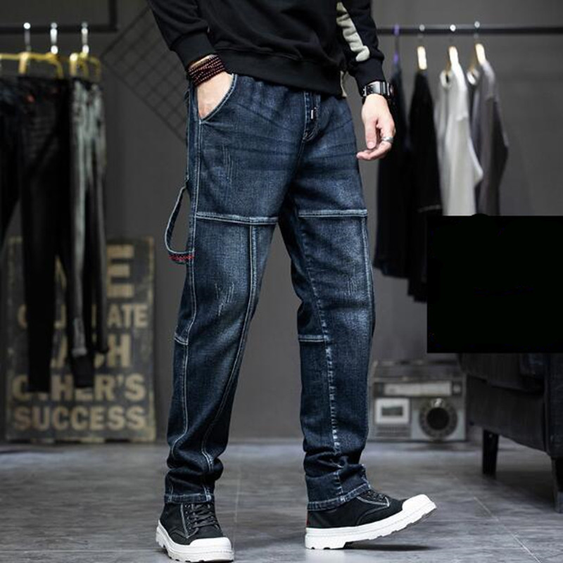 2021 Men's Breeches Hiphop Baggy Denim Leisure Clothing Cargo Pants Plus Size Sweatpants 7dhs, Blue
2021 Men's Breeches Hiphop Baggy Denim Leisure Clothing Cargo Pants Plus Size Sweatpants 7dhs, Blue