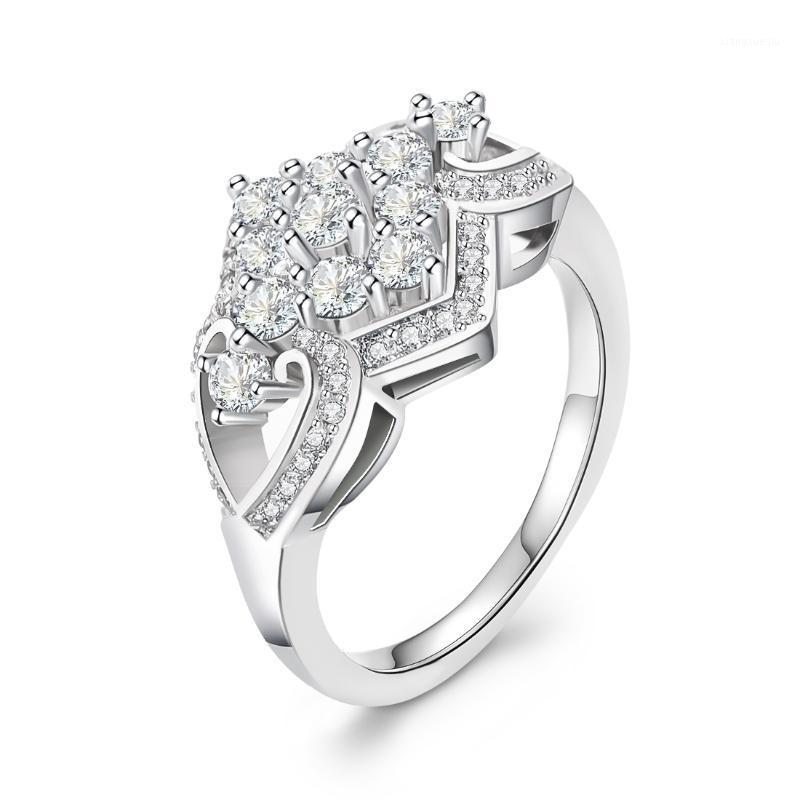 Luxury Sliver Color Rings Engagement Accessories CZ Stone Wedding For Women Silver Jewelry Band
Luxury Sliver Color Rings Engagement Accessories CZ Stone Wedding For Women Silver Jewelry Band