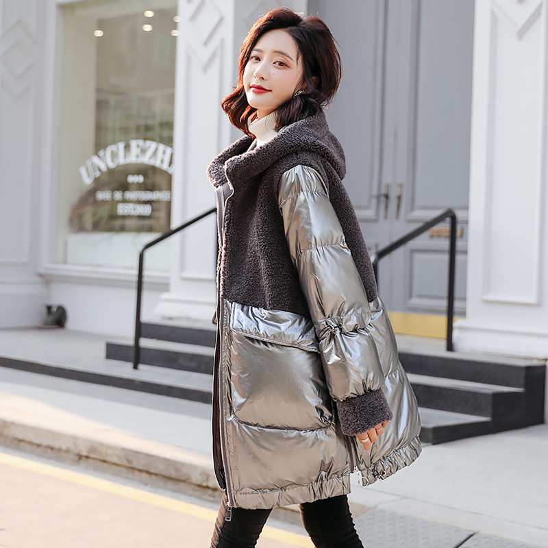 New Winter Coat Women Oversize Fashion Winter Down Jacket Plus Size Woman Coats Windproof Wool Hooded Thicken Warm Jackets 201217