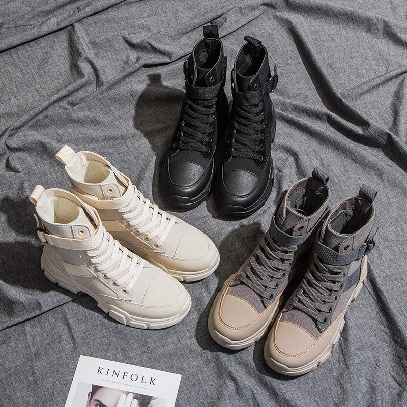 Woman 2020 New Martin Snow Boots Korean Style British Casual Leather Sneakers High Female Trend Ew5y, Black.
Woman 2020 New Martin Snow Boots Korean Style British Casual Leather Sneakers High Female Trend Ew5y, Black.