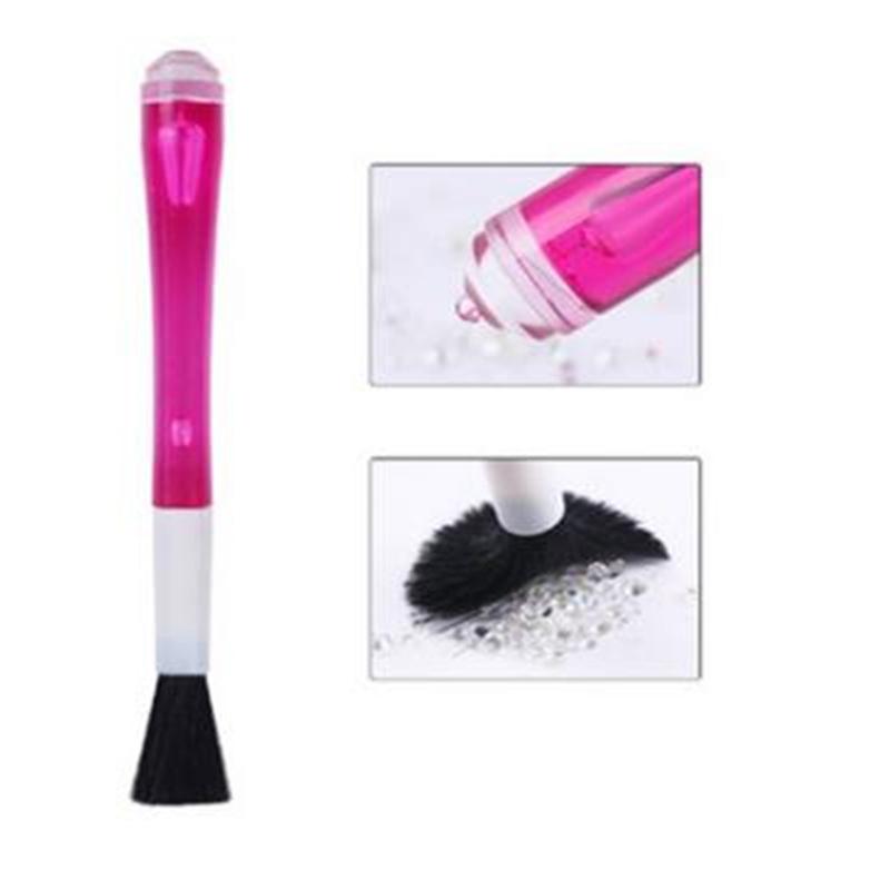 Hot Selling Dual-Ended Dotting Plastic Pen Rhinestone Studs Picker Sweeping Brush Manicure Nail Art Tool
