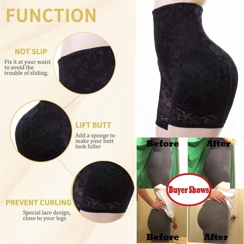 High Waist Women Body Shaper Big Ass Padded Panties Lace Slimming Bodyshaper Underwear Shapewear Sexy Lingerie Silicone Butt Pad LJ201209