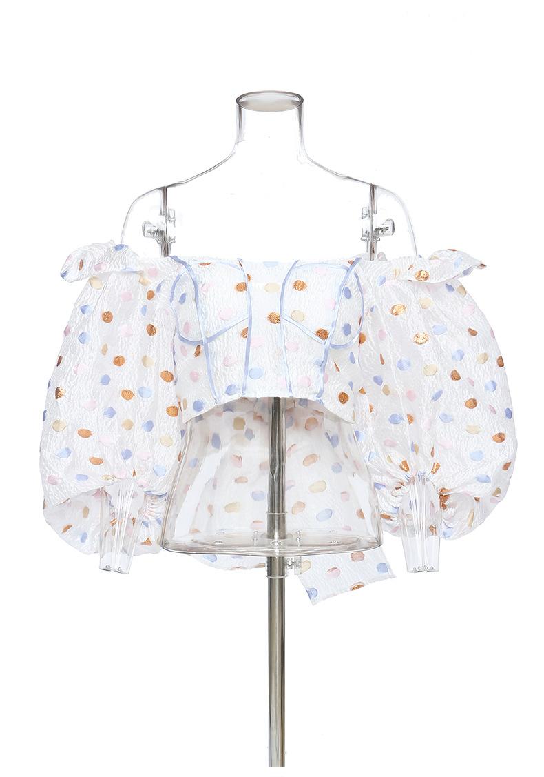 MSXU Fashion Chic Sweet Polka Dot Backless Bow Lace Up Casual Women Tops, White
MSXU Fashion Chic Sweet Polka Dot Backless Bow Lace Up Casual Women Tops, White