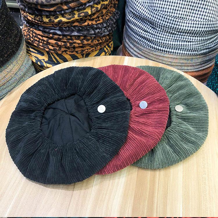 202012-shi8744 autumn spring Japanese designer corduroy Silver buckle decoratio lady beret hat men women Leisure painter hat, Black
202012-shi8744 autumn spring Japanese designer corduroy Silver buckle decoratio lady beret hat men women Leisure painter hat, Black