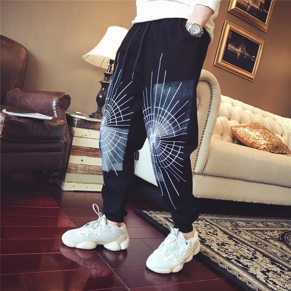 2021 Winter New Spider Web Pattern Printing Little Feet Casual Tie Harlan Sports Pants. P7R3, 11
2021 Winter New Spider Web Pattern Printing Little Feet Casual Tie Harlan Sports Pants. P7R3, 11