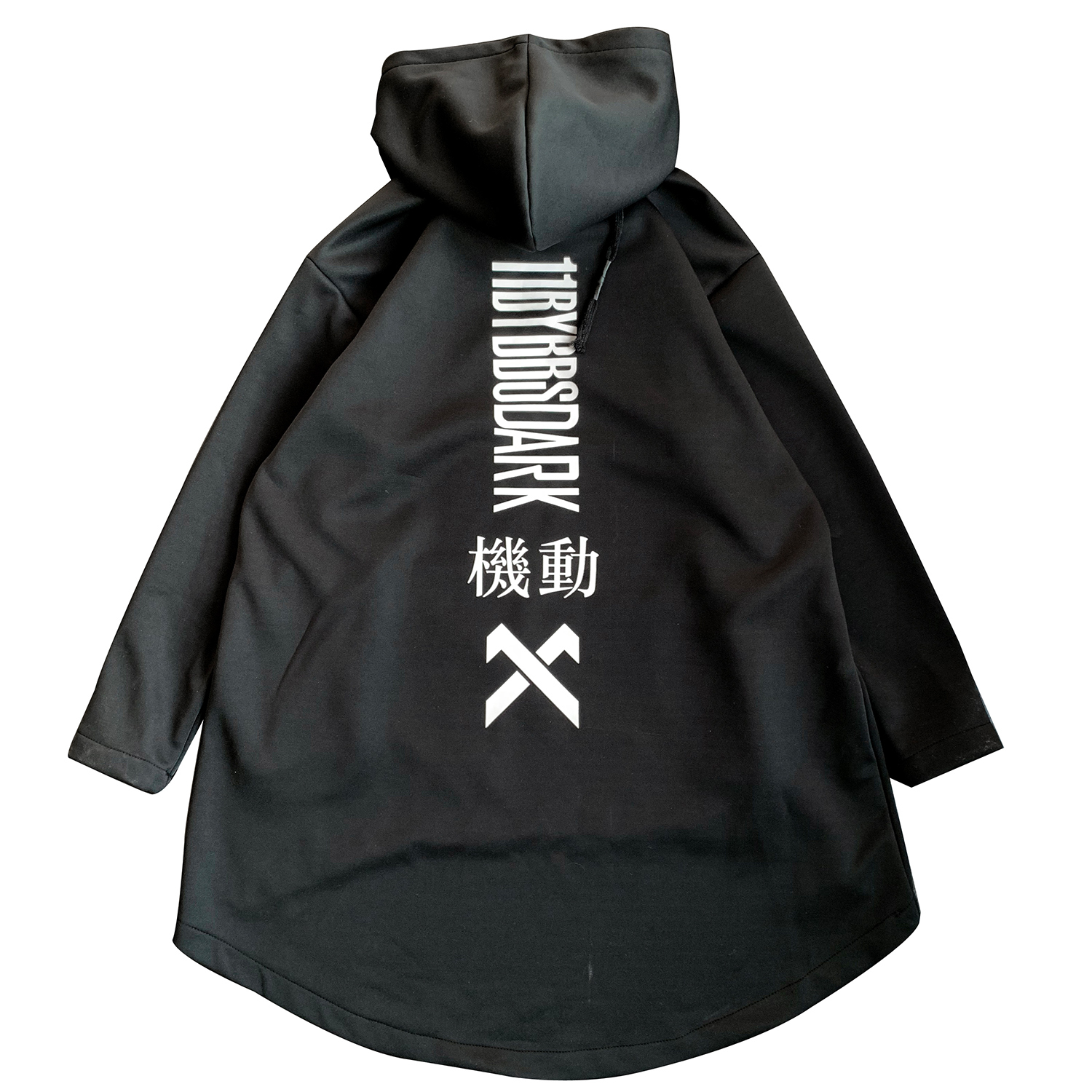 11 BYBB'S DARK Letter Embroidered Hip Hop Cloak Long Jacket Men Casual Streetwear Harajuku Pockets Turtleneck Trench Coats Male 201114