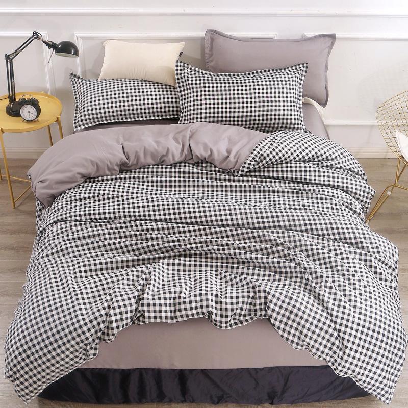 Black Plaid Printed Bedding Sets Polyester Material 4pcs Duvet Cover Comforter Sets Leopard Printing Bedding Set For Child Adult1, 11
Black Plaid Printed Bedding Sets Polyester Material 4pcs Duvet Cover Comforter Sets Leopard Printing Bedding Set For Child Adult1, 11