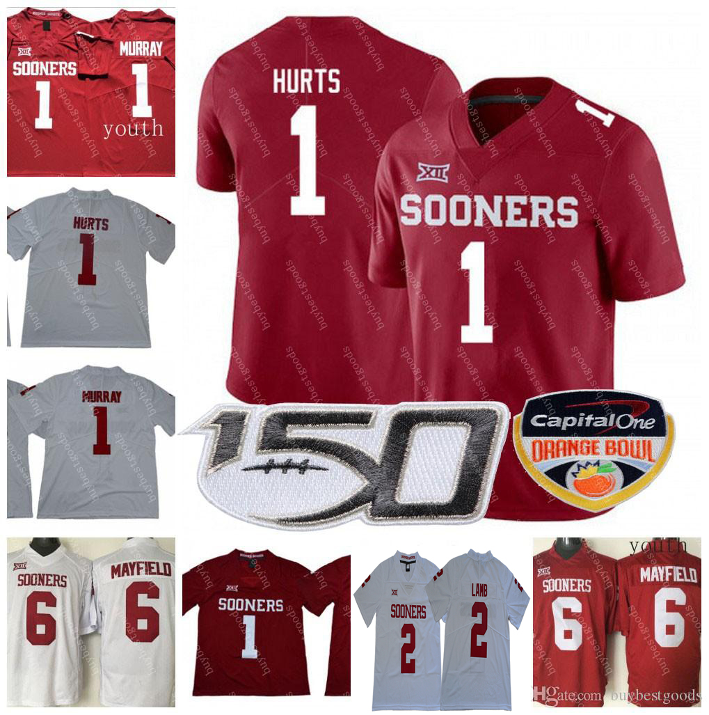 NCAA Oklahoma Sooners 2020 Football Jalen Hurts 2 CeeDee Lamb New #1 Kyler Murray #6 Baker Mayfield Jersey NCAA 150TH Stitched, Black;red
NCAA Oklahoma Sooners 2020 Football Jalen Hurts 2 CeeDee Lamb New #1 Kyler Murray #6 Baker Mayfield Jersey NCAA 150TH Stitched, Black;red