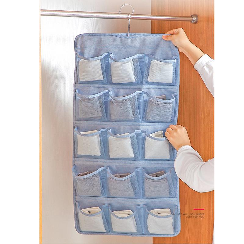Double Sided Underwear Hanging Organizer Solid Color Oxford Cloth Storage Bag with 20 Mesh Pockets, Beige
Double Sided Underwear Hanging Organizer Solid Color Oxford Cloth Storage Bag with 20 Mesh Pockets, Beige