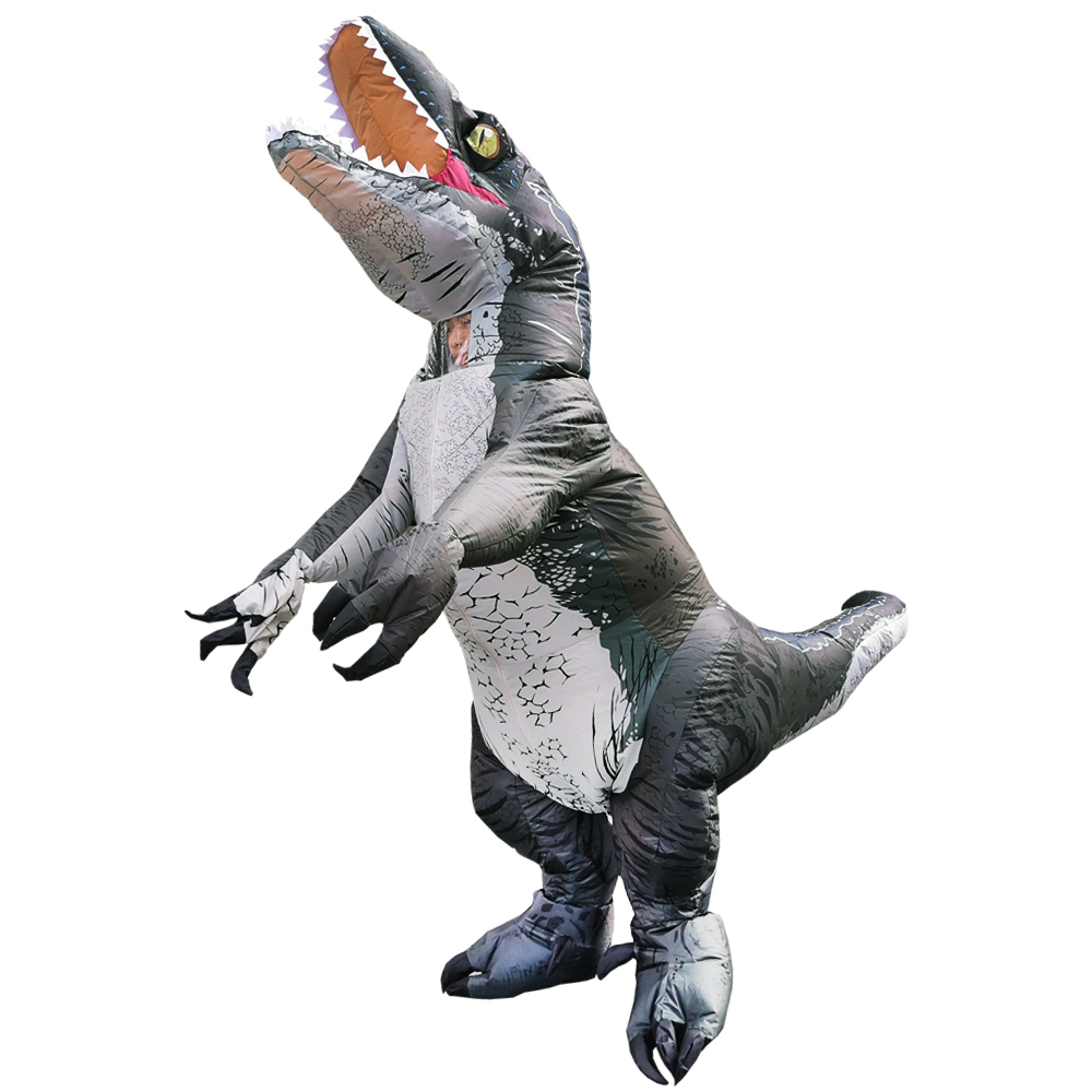 Adult Velociraptor T REX Dinosaur Inflatable Costume party cosplay Costume Halloween Costumes For Man woman Fancy Dress suit LJ200930