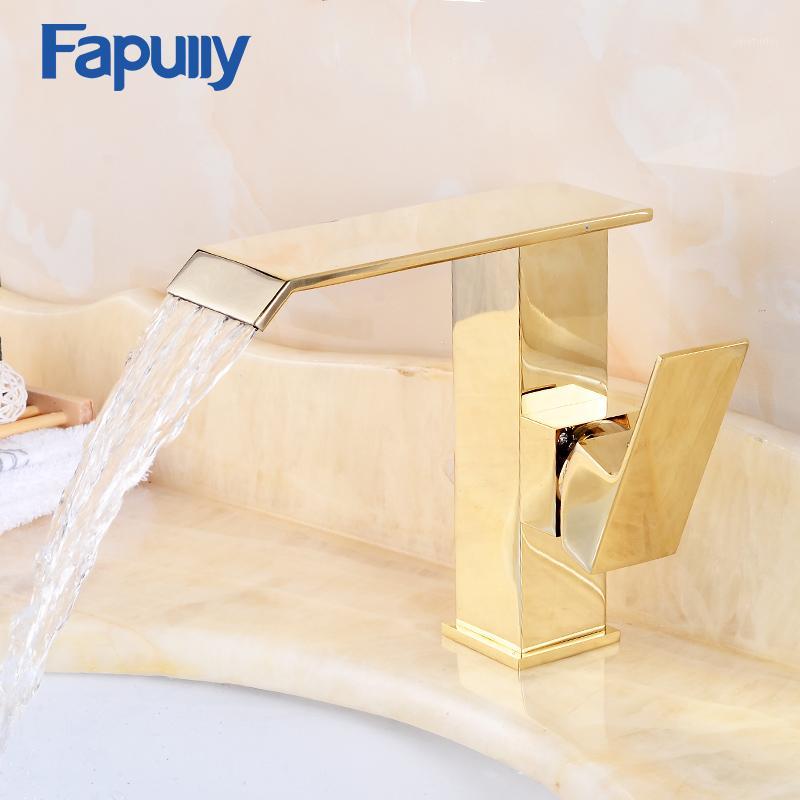 Fapully Basin Faucet Gold Polish Sink Faucet Waterfall Single Handle Single Hole Mixer Tap Basin Taps 507-111
Fapully Basin Faucet Gold Polish Sink Faucet Waterfall Single Handle Single Hole Mixer Tap Basin Taps 507-111