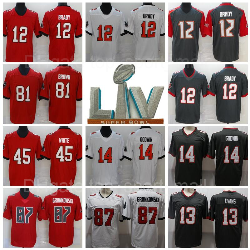 Patch 12 Tom Brady Jersey 87 Rob Gronkowski 13 Mike Evans 14 Chris Godwin Antonio Brown Devin White Man Football Red Black
Patch 12 Tom Brady Jersey 87 Rob Gronkowski 13 Mike Evans 14 Chris Godwin Antonio Brown Devin White Man Football Red Black