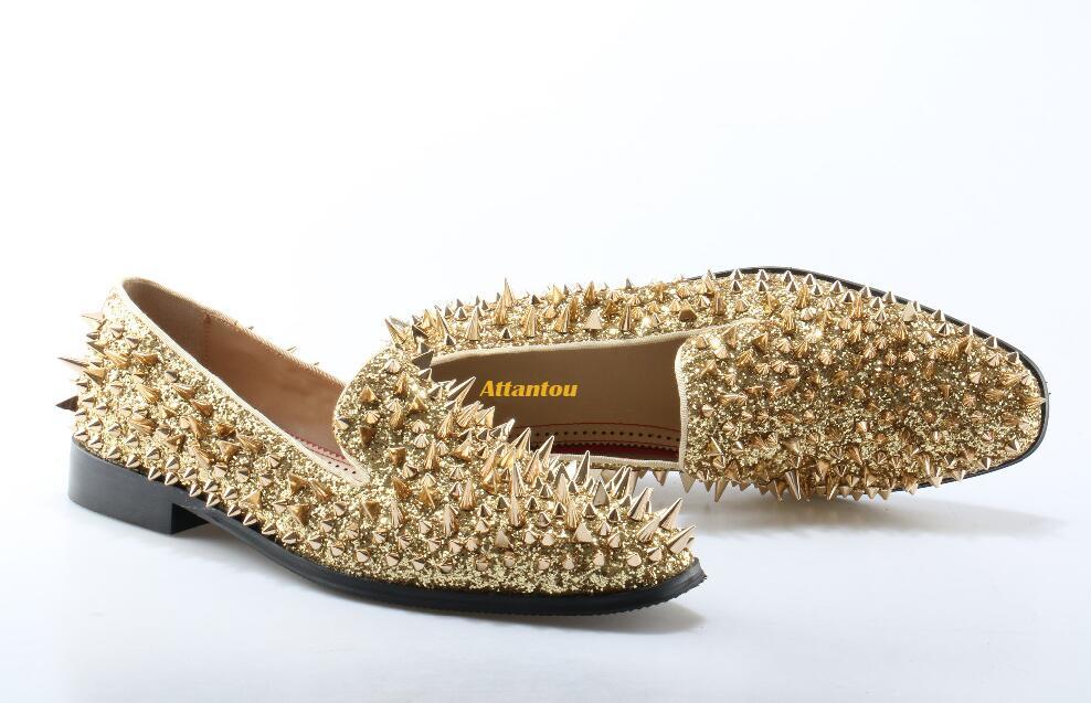 Ouro Diamante Strass Cravado mocassins homens Rebites sapatos Fundo Vermelho Festa de Casamento Masculino PU47, As showed color
Ouro Diamante Strass Cravado mocassins homens Rebites sapatos Fundo Vermelho Festa de Casamento Masculino PU47, As showed color
