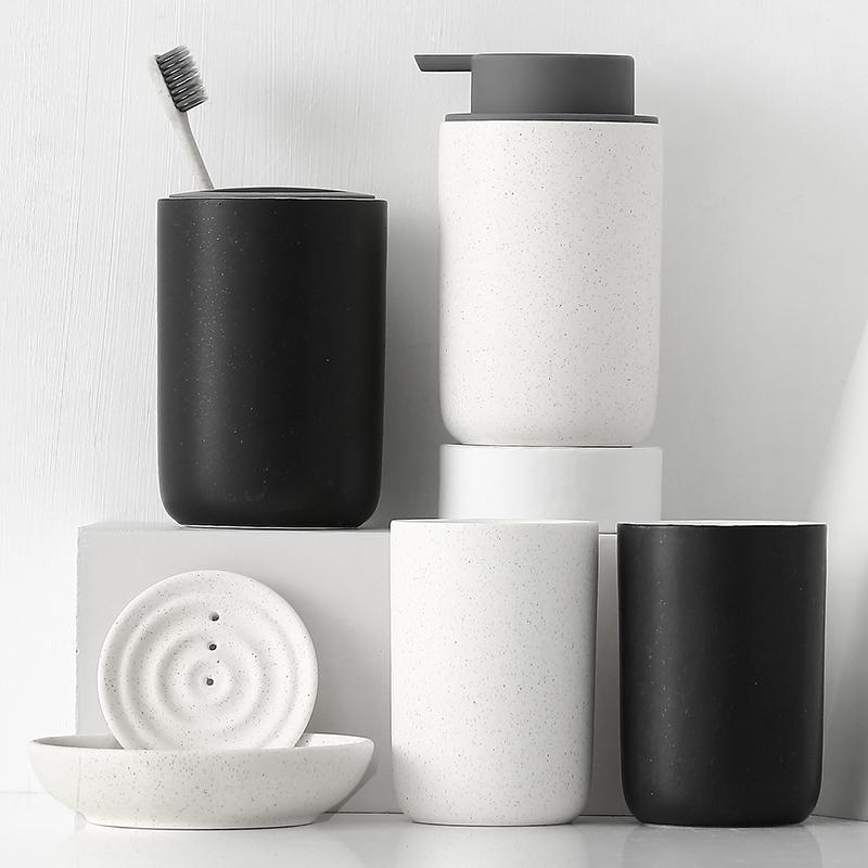 Nordic Ceramic Five-piece Set Wash Soap Dispenser Gargle Cup Toothbrush Holder Soap Dish wash set Bathroom Accessories
Nordic Ceramic Five-piece Set Wash Soap Dispenser Gargle Cup Toothbrush Holder Soap Dish wash set Bathroom Accessories