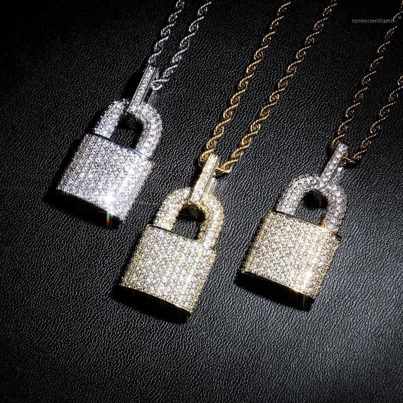 Pendant Necklaces Men Iced Out Bling Lock Necklace Fully CZ Stone Hip Hop Gold Silver Color Jewelry With Stainless Steel Rope Chain1
Pendant Necklaces Men Iced Out Bling Lock Necklace Fully CZ Stone Hip Hop Gold Silver Color Jewelry With Stainless Steel Rope Chain1