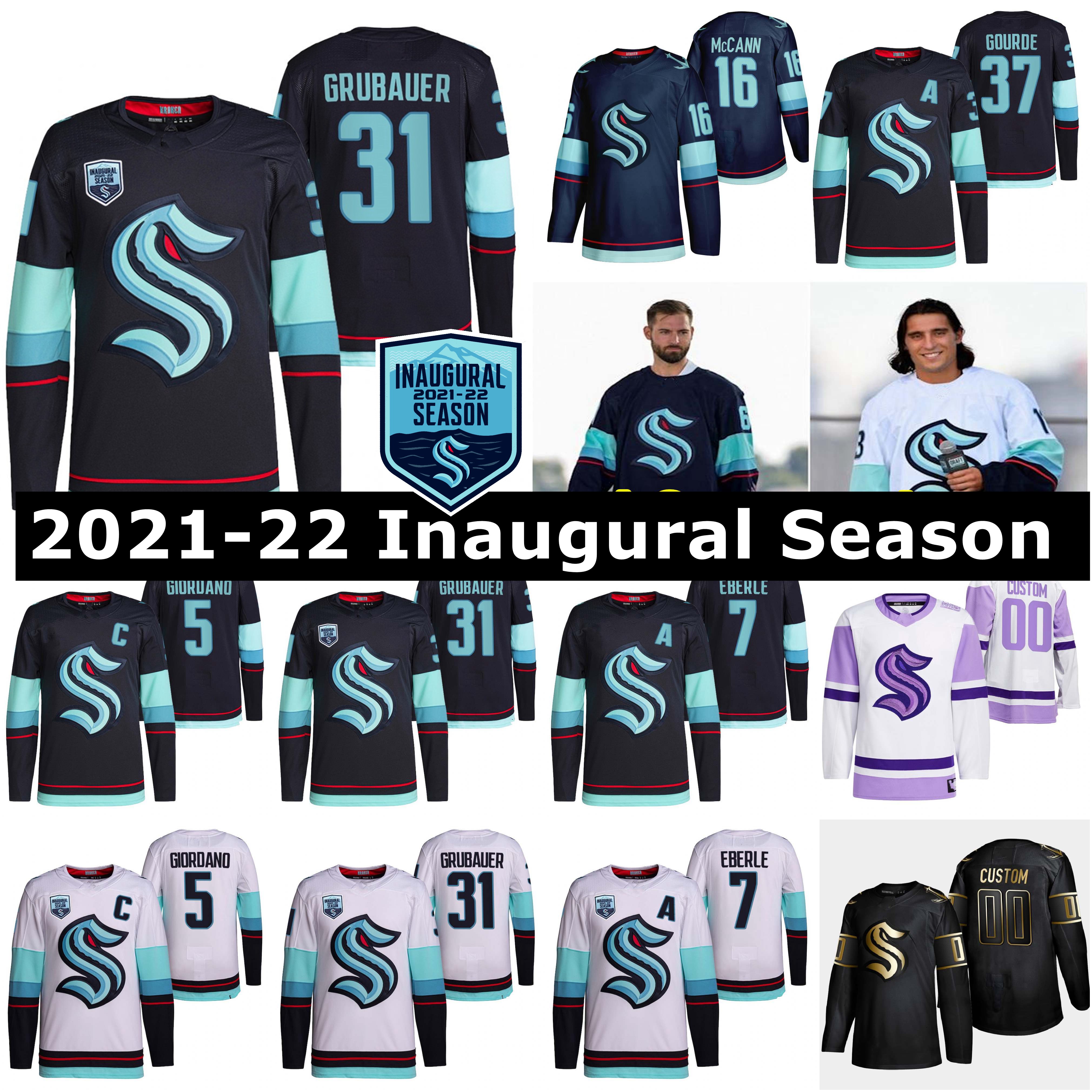 Seattle Kraken Hockey Jerseys Yanni Gourde Jersey Philipp Grubauer Jared McCann Matthew Beniers Mark Giordano Brandon Tanev Jaden Schwartz Custom Stitched от DHgate WW