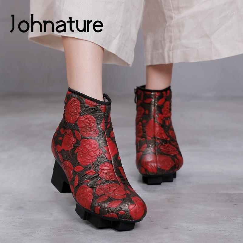 Johnature Ankle Women Boots Strange Style Genuine Leather Women Shoes Print 2020 New Retro Zip Round Toe Sewing Platform Boots1, Red
Johnature Ankle Women Boots Strange Style Genuine Leather Women Shoes Print 2020 New Retro Zip Round Toe Sewing Platform Boots1, Red