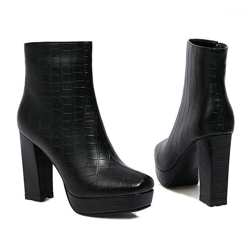 2020 Platform Women Boots Faux Leather Square High Heel Ankle Boots Zipper Autumn Winter Ladies Shoes Black Brown1
2020 Platform Women Boots Faux Leather Square High Heel Ankle Boots Zipper Autumn Winter Ladies Shoes Black Brown1