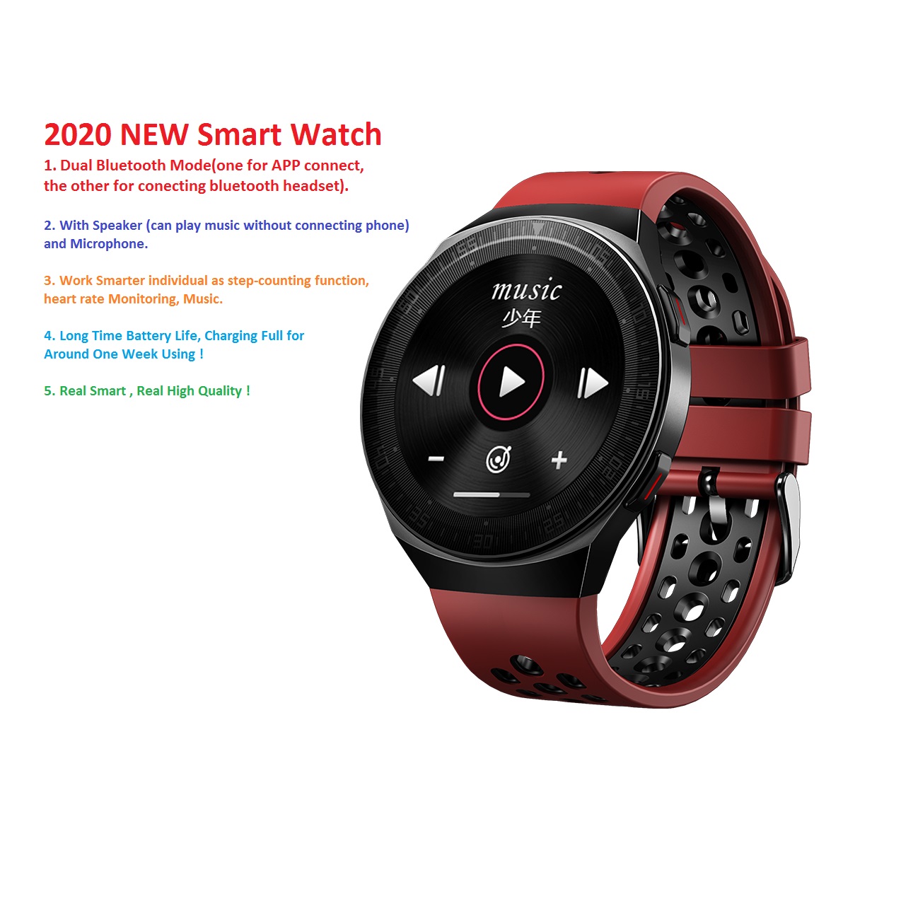 2020 New Smart Watch with Bluetooth Calling MP3 Player Recording Heart Rate Monitoring IP67 Waterproof Pedometer Dual Mode Fitness Tracker
2020 New Smart Watch with Bluetooth Calling MP3 Player Recording Heart Rate Monitoring IP67 Waterproof Pedometer Dual Mode Fitness Tracker