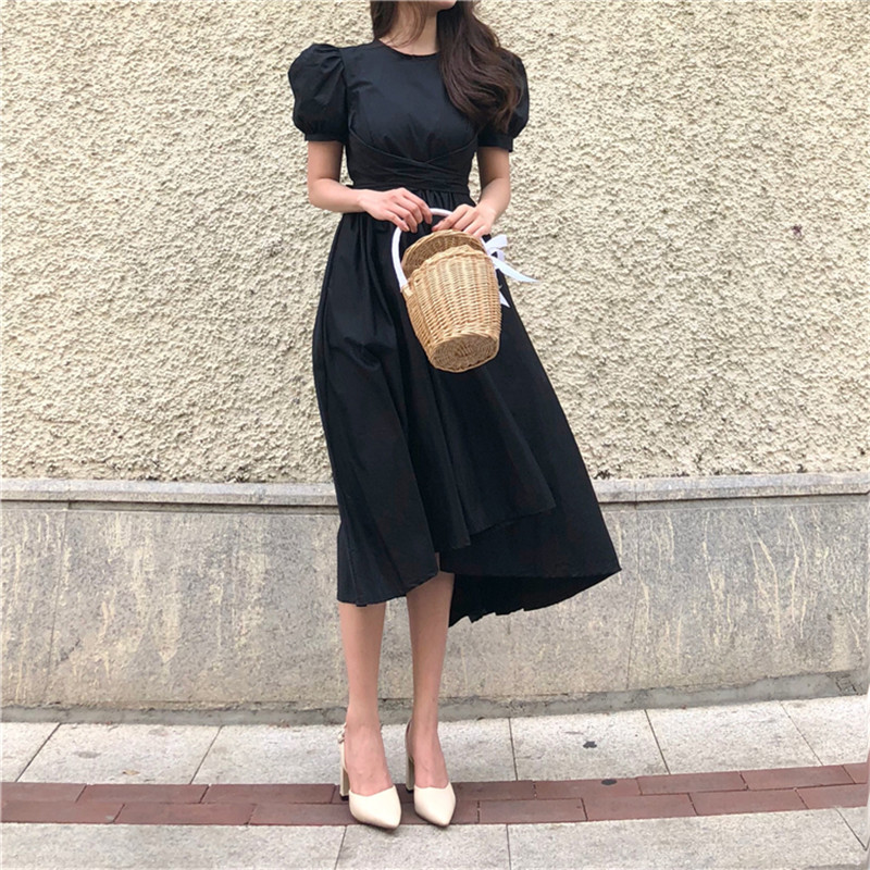 2021 New Rough Retro-french Female Dress White Yellow Puff Sleeve Back Loop Midi Line Up Skinny Waist Dressed As a Vacation KDRY, Green.
2021 New Rough Retro-french Female Dress White Yellow Puff Sleeve Back Loop Midi Line Up Skinny Waist Dressed As a Vacation KDRY, Green.