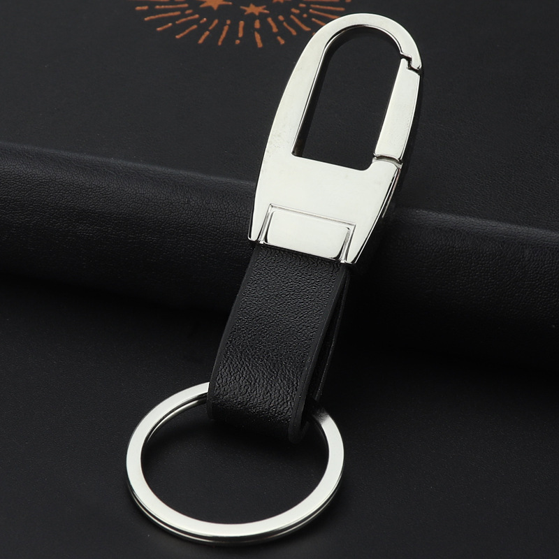 Simple Classic Design High Quality Genuine Leather Keychain Key Car Keychains for Men Gift