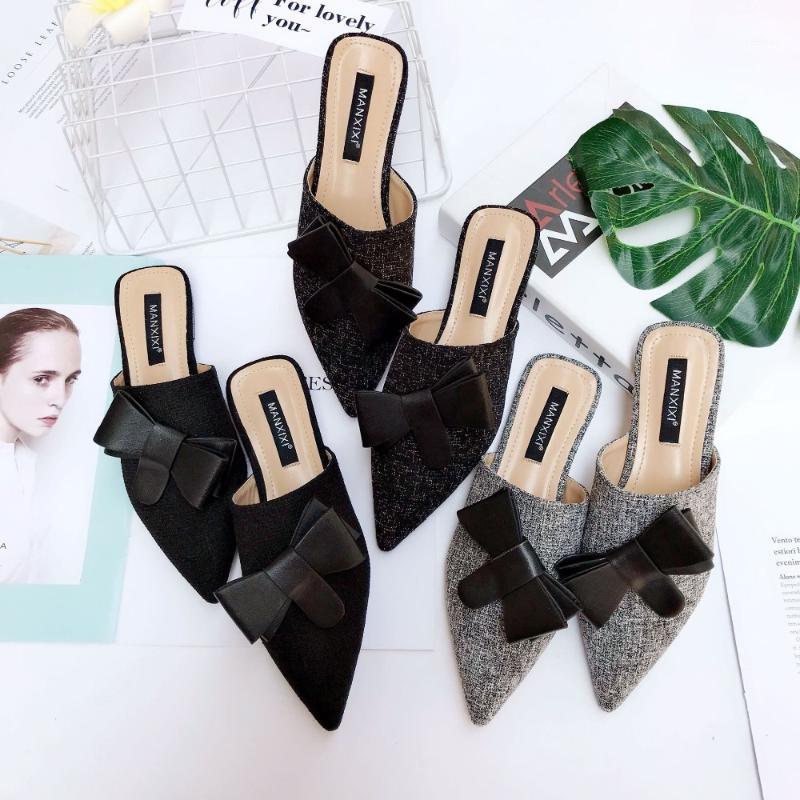 Fleece Wool babouche women's shoes sweet bowtie outdoor slippers closed pointy toe mules chaussures femme flat heels pantoufle1, Black
Fleece Wool babouche women's shoes sweet bowtie outdoor slippers closed pointy toe mules chaussures femme flat heels pantoufle1, Black