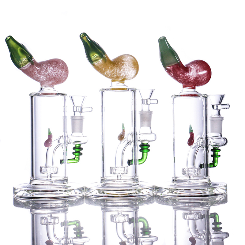 Heady Glass Bong Chili Shape Hookahs Oil Dab Rigs Showerhead Perc Water Pipes 14mm Female Joint Unique Bongs With Bowl
Heady Glass Bong Chili Shape Hookahs Oil Dab Rigs Showerhead Perc Water Pipes 14mm Female Joint Unique Bongs With Bowl