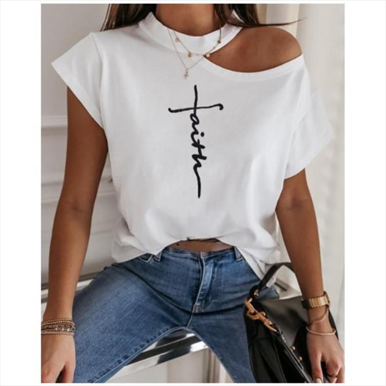 Girls Tshirt Off Shoulder Short Sleeve White Print Ladies Tshirts Halter 2020 Summer Fashion Casual T Shirts Tops Women, Color8
Girls Tshirt Off Shoulder Short Sleeve White Print Ladies Tshirts Halter 2020 Summer Fashion Casual T Shirts Tops Women, Color8