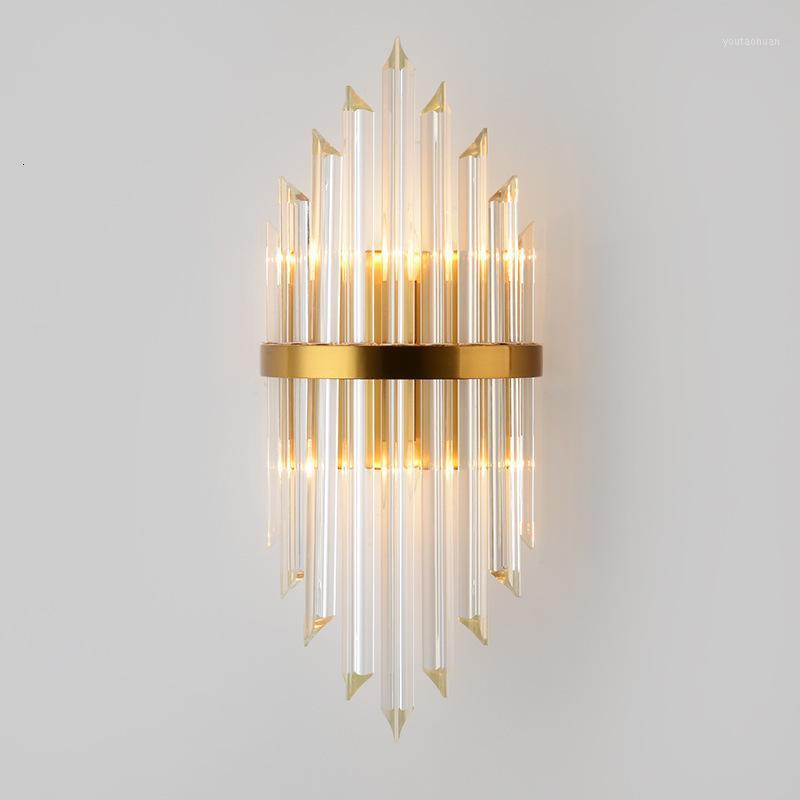 Postmodern crystal wall lamp gold wall sconce lights AC110V 220V fashion luxury lustre living room bedroom light fixtures1 
Postmodern crystal wall lamp gold wall sconce lights AC110V 220V fashion luxury lustre living room bedroom light fixtures1