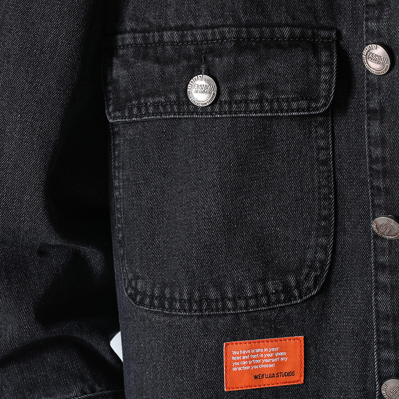 Large Size 4XL 5XL 6XL Denim Jacket 2019 Fashion Autumn and Winter New High Quality Black Denim Jacket Hip Hop Men's Clothing T200502