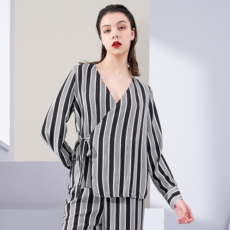 2021 New Spring autumn striped lace women's pajamas with sleeve thin leg pants and comfortable suit home clothes FOZ1, Orange
2021 New Spring autumn striped lace women's pajamas with sleeve thin leg pants and comfortable suit home clothes FOZ1, Orange