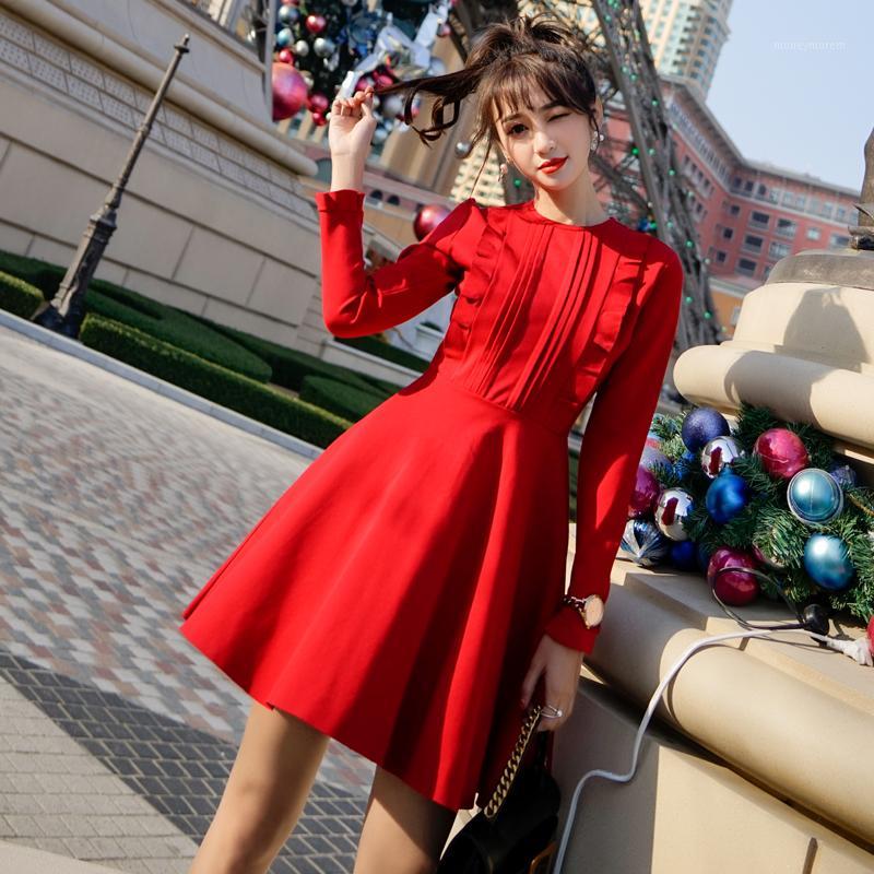 Mazefeng New 2020 Spring Summer Women Dresses O-Neck Ruffles Solid Elegant High Waist Pullover Ladies A-line Dresses Midi1, Black
Mazefeng New 2020 Spring Summer Women Dresses O-Neck Ruffles Solid Elegant High Waist Pullover Ladies A-line Dresses Midi1, Black