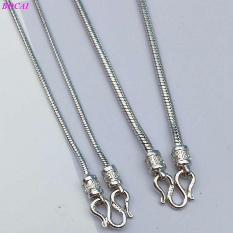 BOCAI s925 sterling silver necklace M button round snake bone chain men's snake bone six characters truth 925 silver necklace
BOCAI s925 sterling silver necklace M button round snake bone chain men's snake bone six characters truth 925 silver necklace