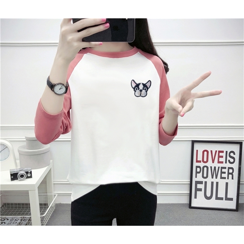 The new early autumn han edition tide loosely contracted students long sleeve T-shirt frock 201125, Gray
The new early autumn han edition tide loosely contracted students long sleeve T-shirt frock 201125, Gray