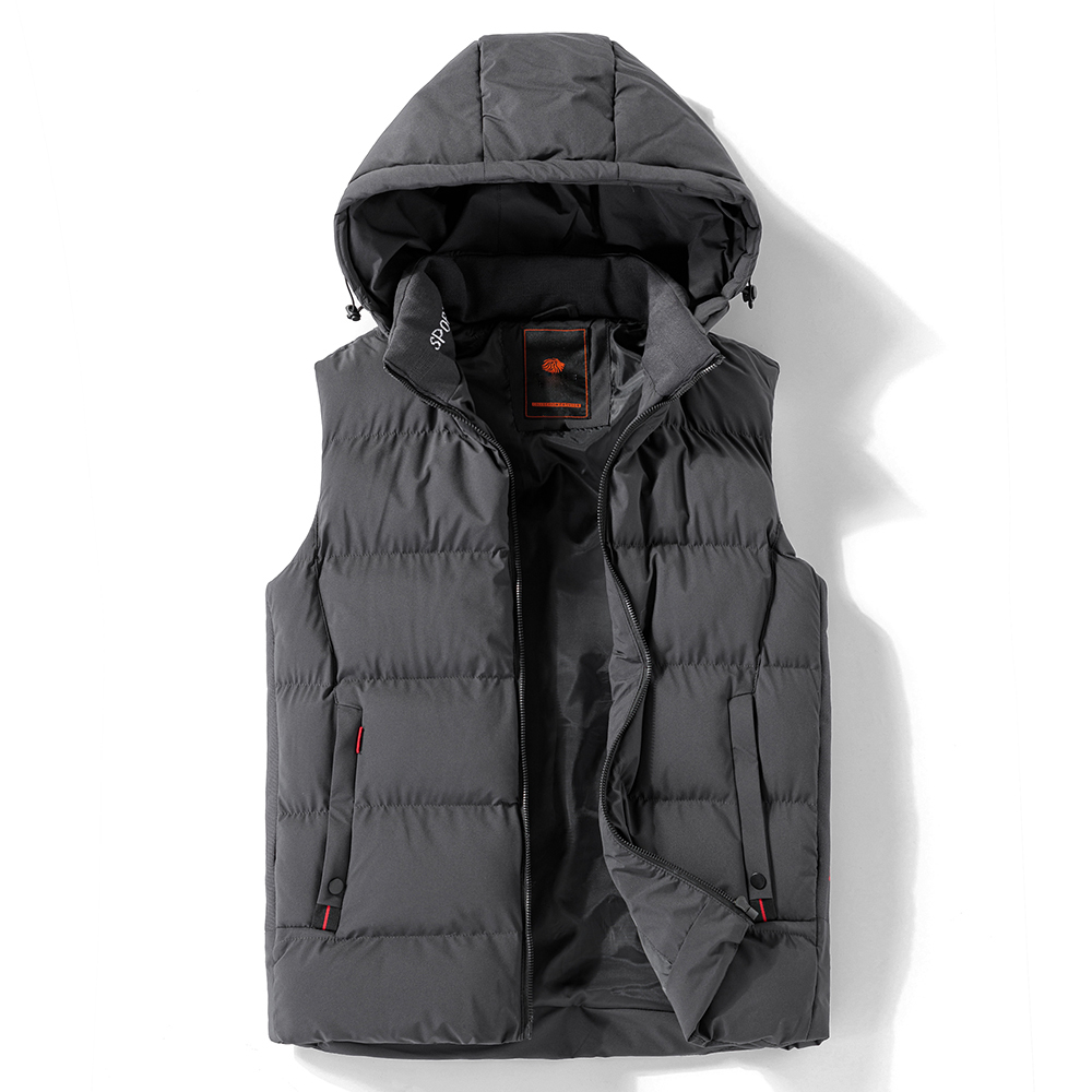 Men Autumn New Ultra-Thin Bio Down Warmth Hooded Waistcoat Vest Men Winter Light Weight Sleeveless Guilted Jacket Waistcoat Men 201216