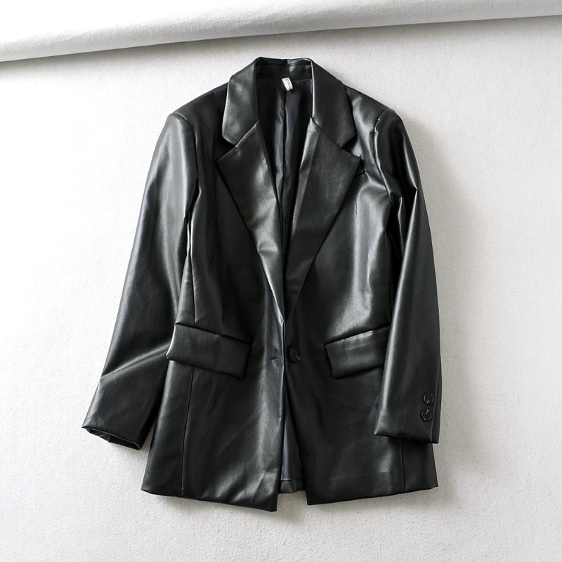 Loose PU Faux Leather Blazers Women Leather Jacket Coat Brand New Women's Jackets Outerwear Ladies Coats Female Suit, Camel
Loose PU Faux Leather Blazers Women Leather Jacket Coat Brand New Women's Jackets Outerwear Ladies Coats Female Suit, Camel