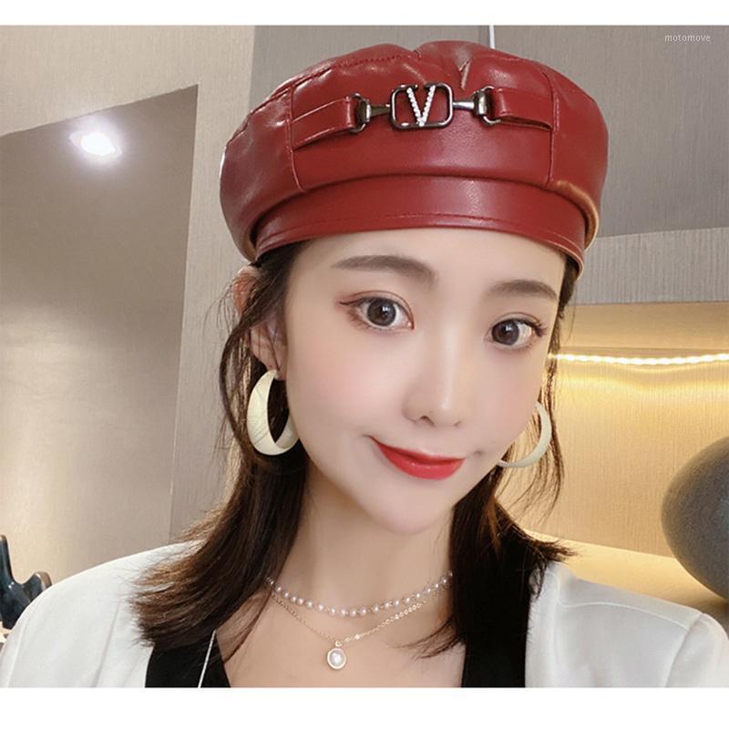Spring and autumn women's hats Korean fashion leather buds caps painter hats fashion trendy top1, Black
Spring and autumn women's hats Korean fashion leather buds caps painter hats fashion trendy top1, Black