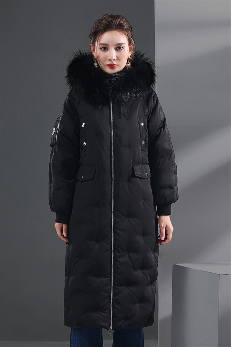 Winter Jacket Women Warm Coat Thick Chaquette Mujer Wxf449 Raccoon Skin Collar Hq1q, Black fur
Winter Jacket Women Warm Coat Thick Chaquette Mujer Wxf449 Raccoon Skin Collar Hq1q, Black fur