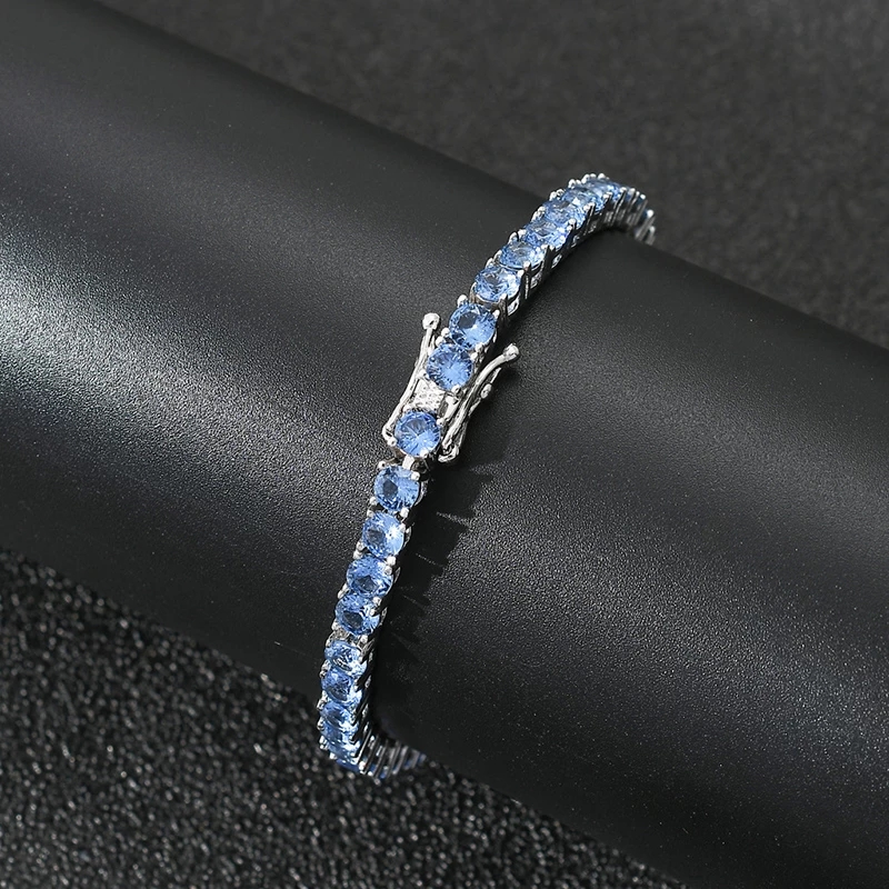 4MM Hip Hop Bling Iced Out Blue Cubic Zirconia Tennis Chain Bracelets Women Men 1 Row CZ Link Chain Jewelry Gold Silver Color
4MM Hip Hop Bling Iced Out Blue Cubic Zirconia Tennis Chain Bracelets Women Men 1 Row CZ Link Chain Jewelry Gold Silver Color