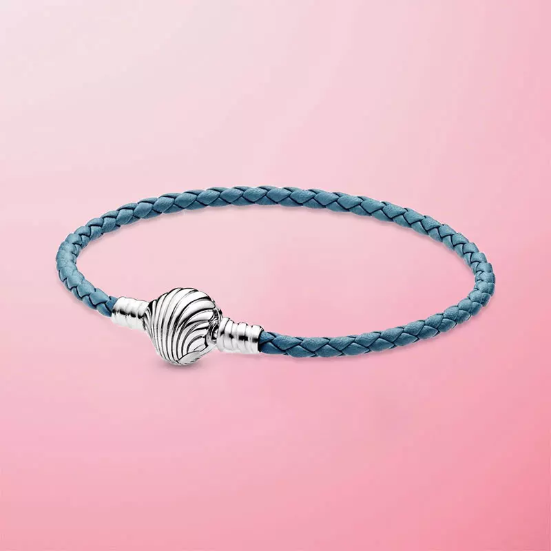 New Summer 925 Sterling Silver Seashell Clasp Turquoise Braided Leather Bracelet For Women Fashion DIY Jewelry
New Summer 925 Sterling Silver Seashell Clasp Turquoise Braided Leather Bracelet For Women Fashion DIY Jewelry