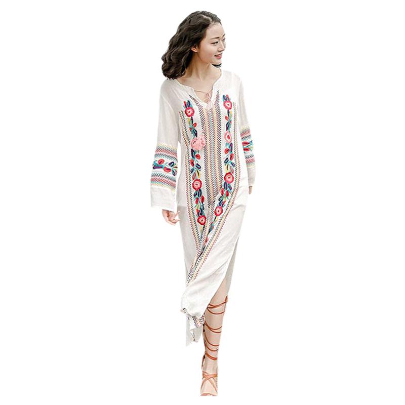 Fashion Women Clothing Loose Linen Dress Boho V Neck Side Split Shirt Embroidered Ethnic Dress Plus Size Vintage Dresses tunic, Black
Fashion Women Clothing Loose Linen Dress Boho V Neck Side Split Shirt Embroidered Ethnic Dress Plus Size Vintage Dresses tunic, Black