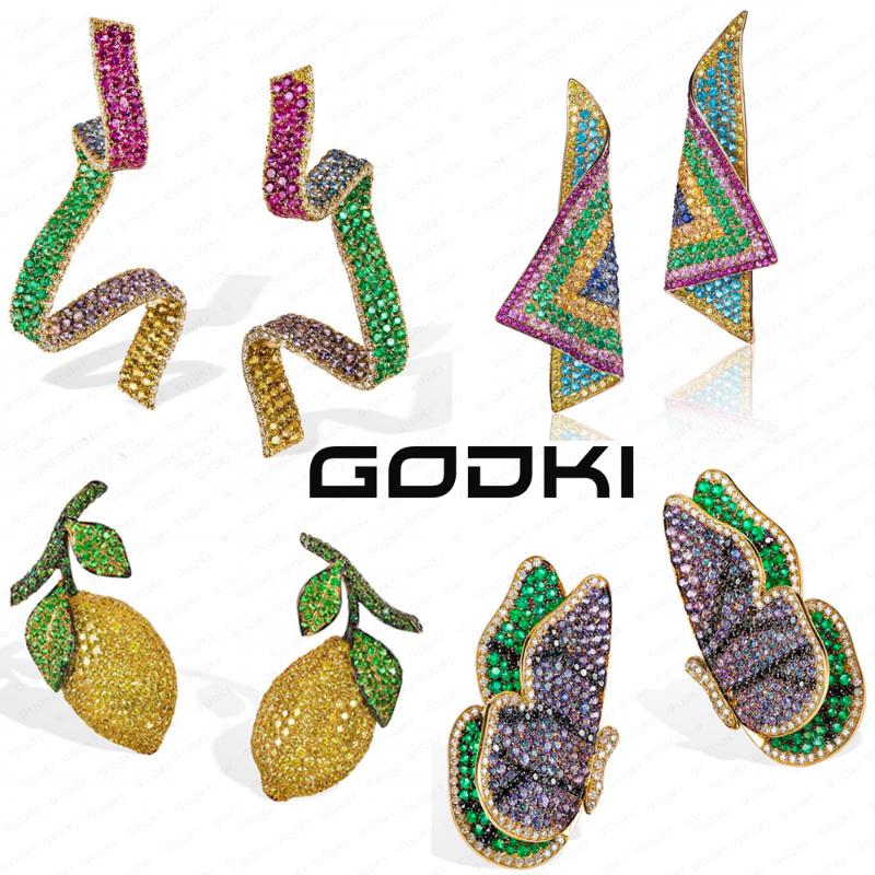 GODKI New Trendy Multicolor Lemmon Scarves Design Stud Earrings for Women Wedding Party Fashion Jewelry Gift 2021
GODKI New Trendy Multicolor Lemmon Scarves Design Stud Earrings for Women Wedding Party Fashion Jewelry Gift 2021