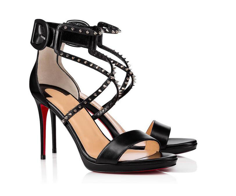 Dress Shoes Summer leather sandal Red Bottom Booty Spikes Leather Sandals Latte Silver Heels Lady Booties Outdoor Party Wedding, Black
Dress Shoes Summer leather sandal Red Bottom Booty Spikes Leather Sandals Latte Silver Heels Lady Booties Outdoor Party Wedding, Black