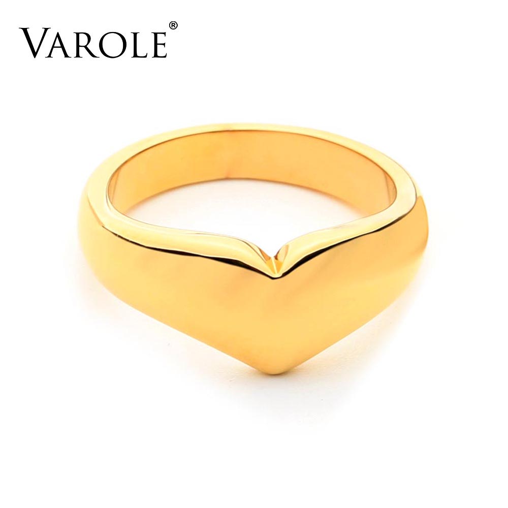 VAROLE Heart Rings For Women Trendy Gold Color Geometric Ring Personality Fashion Jewelry Wholesale Bague
VAROLE Heart Rings For Women Trendy Gold Color Geometric Ring Personality Fashion Jewelry Wholesale Bague